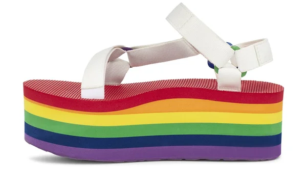 Teva Women's Flatform Universal Sandals - White/ Rainbow