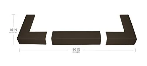 Kidkusion - Fireplace Bumper Pad Brown, 3" x 3"