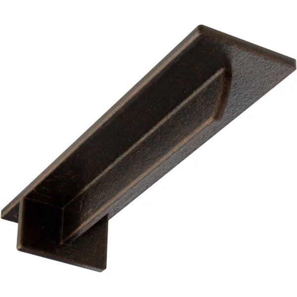 Ekena Millwork BKTM03X12X02HEABZ 3x22W x 12x22D x 2x22H Heaton Hidden Support Steel Bracket w/ 8x22 Support Depth - Antiqued Bron