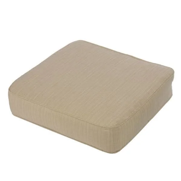 Humble and Haute Kokomo Teak Indoor/ Outdoor Ottoman Cushion Made with Sunbrella Fabric - 23.5 in W x 23 in D, Sunbrella - Spect