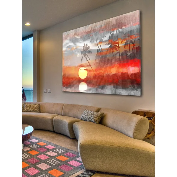 Reflective Sun Art Print on Premium Canvas, Size: 16 inch x 24 inch