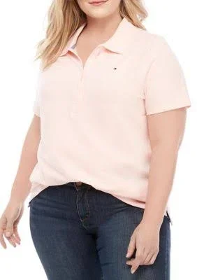 Tommy Hilfiger Ballet Pink Plus Size Polo Shirt