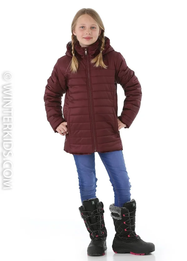 The North Face Girls& Mossbud Swirl Parka (M Deep Garnet Red)