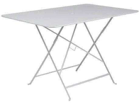 Fermob Bistro 46&& Wide Steel Rectangular Umbrella Hole Table Deep Blue - 024092, 117 x 77 cm