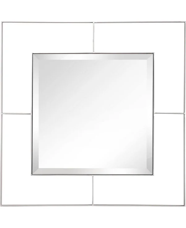 Covington Square Wall Mirror - Silver-Tone