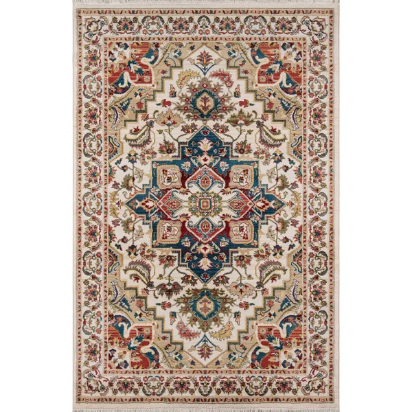 Momeni 5&0x22 x 7&5x22 Ivory Lenox LE-01 Area Rug