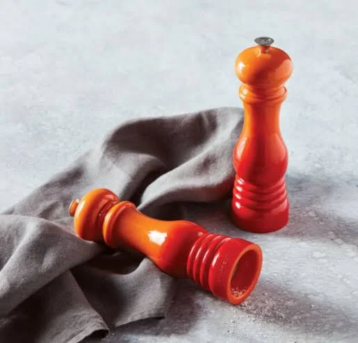 Le Creuset Flame Salt and Pepper Mill Set