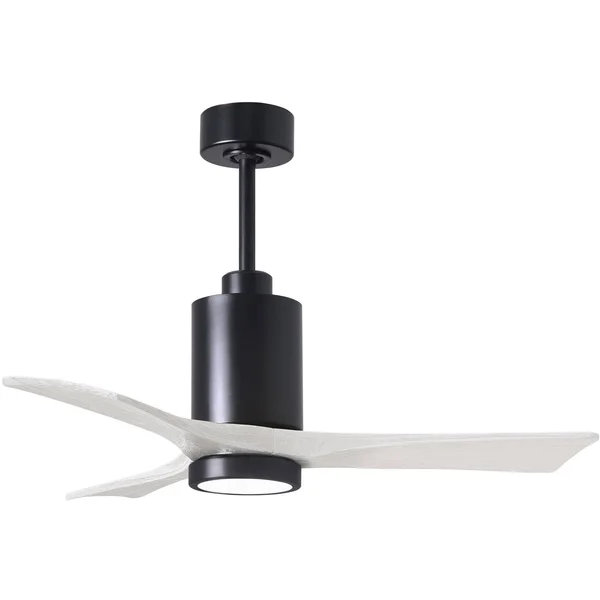 Patricia Ceiling Fan by Matthews Fan Company, Gloss White, PA3-WH-BK-60
