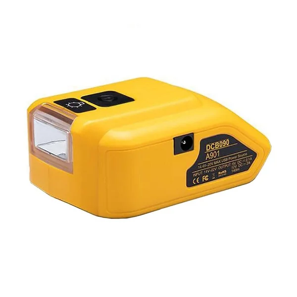 (Type) Adapter LED Light Working Lamp USB Mobile Phone Charger DC 12V Output for DeWalt