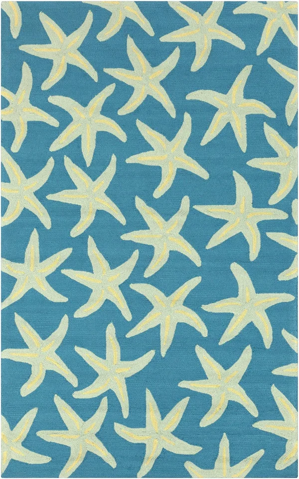 Surya Rain Teal & Blue Area Rug; Round 8&