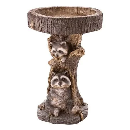 Tuscom Beautiful Sunflower Bird Bath Brown Pedestal Handmade for Outdoor, Size: One Size