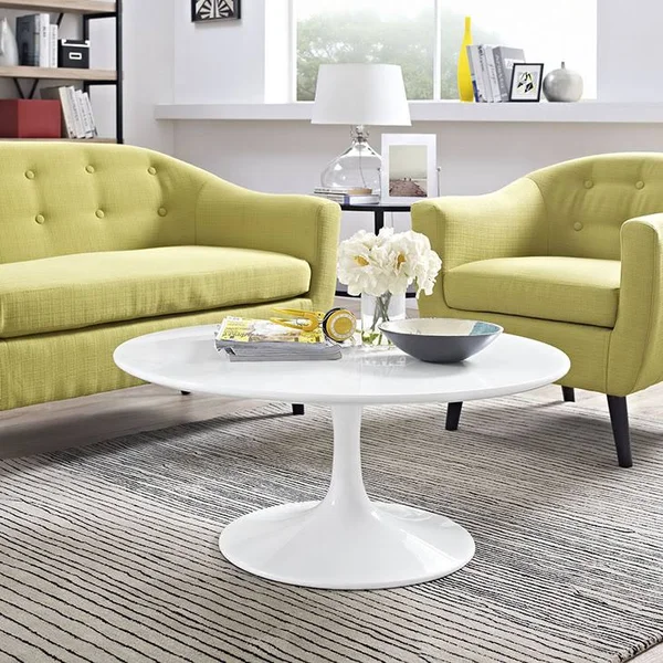 Modway International Lippa Coffee Table in White White Fiberglass