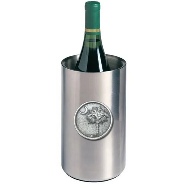 South Carolina Palmetto #2 Stainless Steel Wine Bottle Cooler Chiller