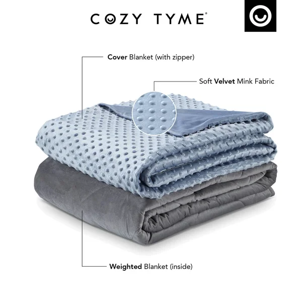 Weighted Blanket Light Blue - 48x72x22 12 lbs