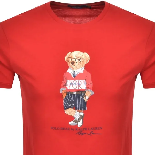 Polo Ralph Lauren Men's Polo Sport Bear T-Shirt - Red - XXL