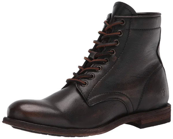 Frye Tyler Lace Up Boots in Dark Brown - Men's Size 7