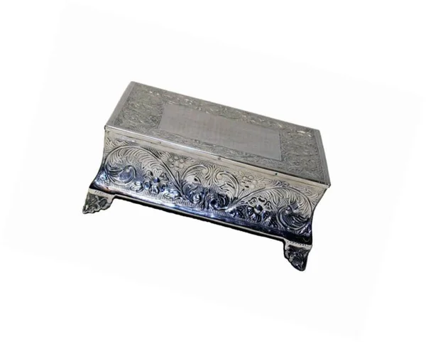 GiftBay Creations 751-18s-ama Wedding Square Cake Stand 18-inch Silver