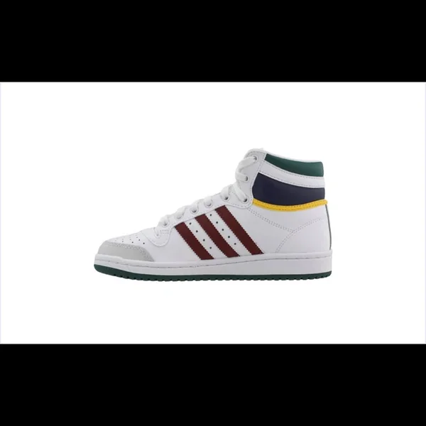 Adidas Womens Originals Top Ten Hi - Womens Shoes White/Maroon/Green Size 07.0