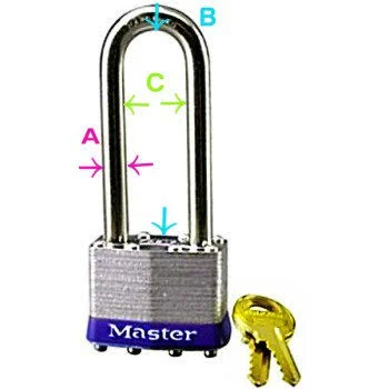 Laminated Steel Pin Tumbler Padlock ~ Keyed Alike