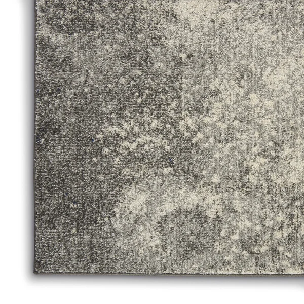 Nourison Passion PSN10 Area Rug, Charcoal/Ivory, 5&3x22 Round