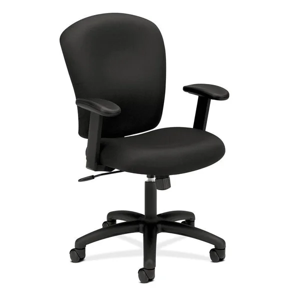 HON Mid-Back Task Chair with Adjustable Arms in Black - BSXVL220VA10