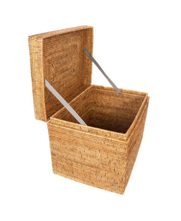 Artifacts Trading Rattan Medium Rectangular Hinged Trunk - Brown