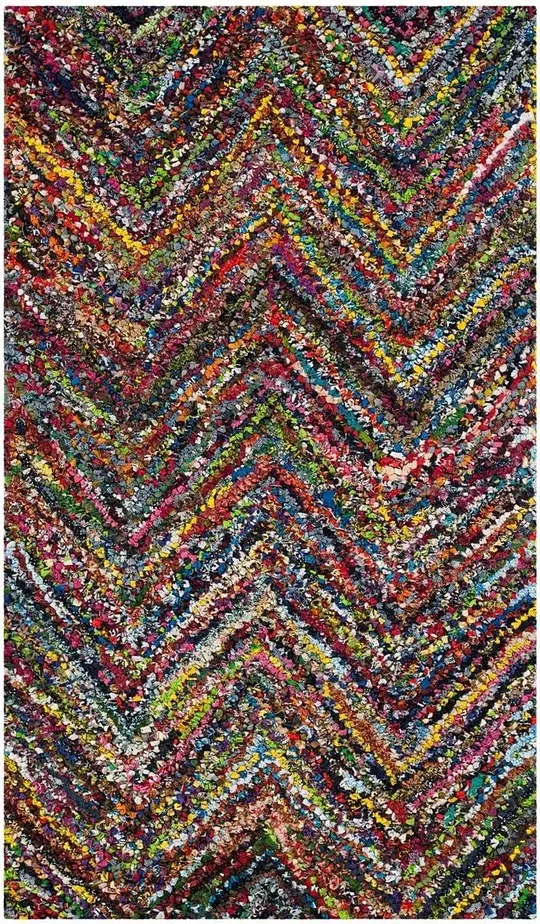 Safavieh Nantucket NAN141C 2&6x22 x 4&0x22 Blue, Multi Area Rug