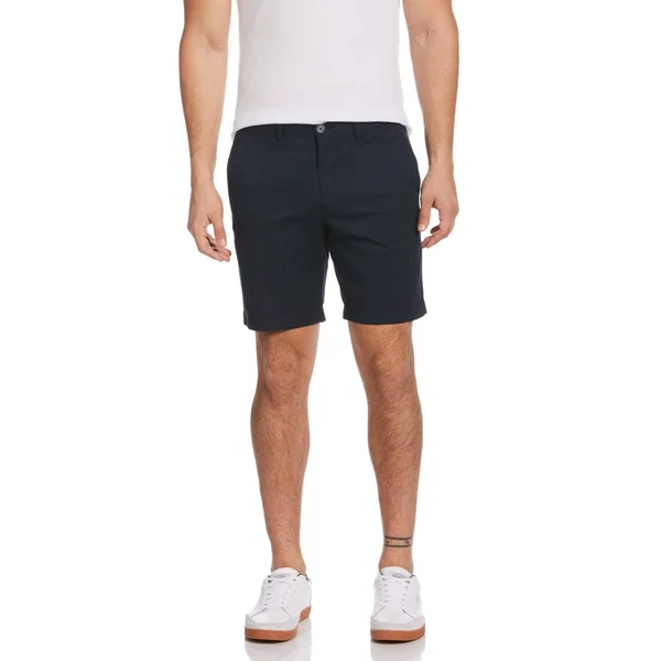 Original Penguin Men's Micro Twill Slim Fit Shorts in Dark Sapphire Blue - Size 36, Cotton/Elastane