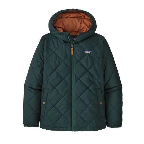 Patagonia Boys& Diamond Quilt Hoody Northern Green, Xs