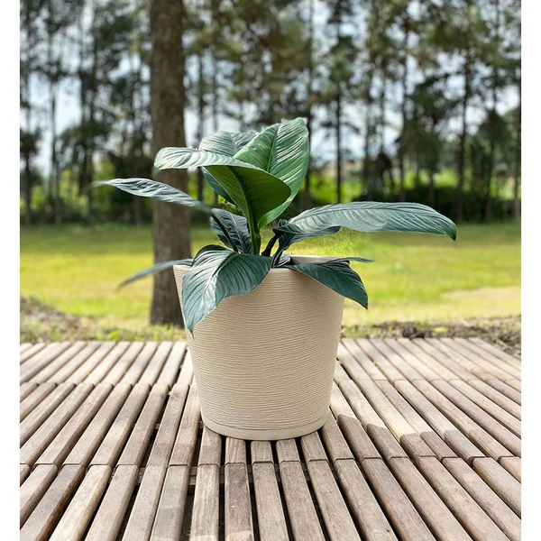 Floridis Genebra Large Red Marble Effect Resin Planter Bowl