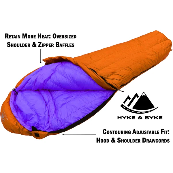 800 Fill Power Goose Down Sleeping Bag for Backpacking