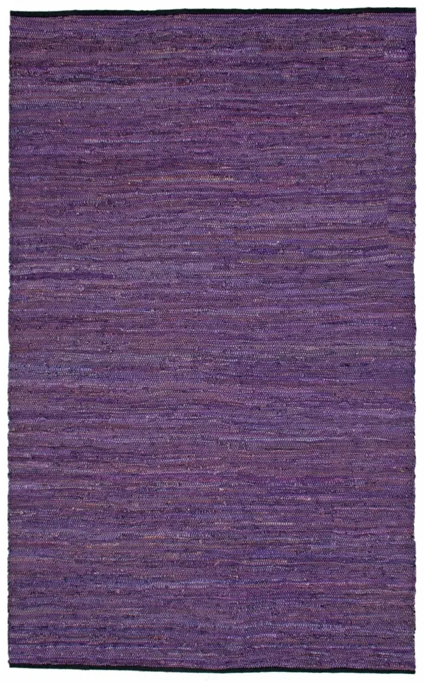 Matador Purple Leather Chindi Rug St. Croix Rug Size: 9& x 12&
