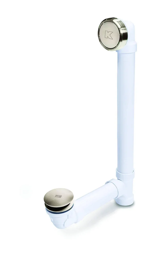 Keeney 630PVCFSBN Foot Lok Full Soak Bath Drain - Brushed Nickel