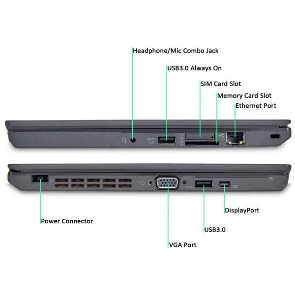 Refurbished Lenovo X240 12.5x22 Laptop Windows 10 Pro Intel Core i5-4300U Processor 8GB Ram 128GB Solid State Drive