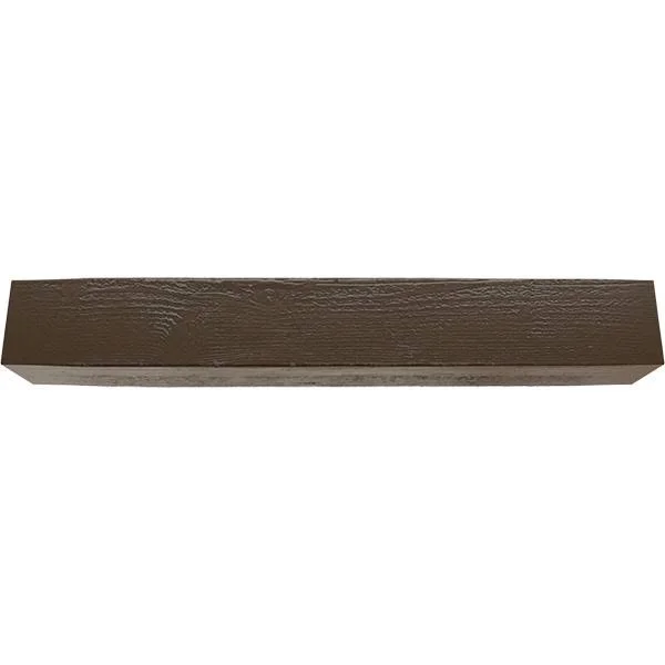 Ekena Millwork MANURS08X12X72BM 8x22H x 12x22D x 72x22W Rough Sawn Faux Wood Fireplace Mantel - Burnished Mahogany