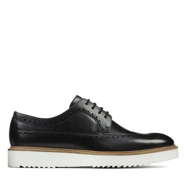 Men's Clarks Ernest Limit Wing Tip Oxford - Size: 7, Black