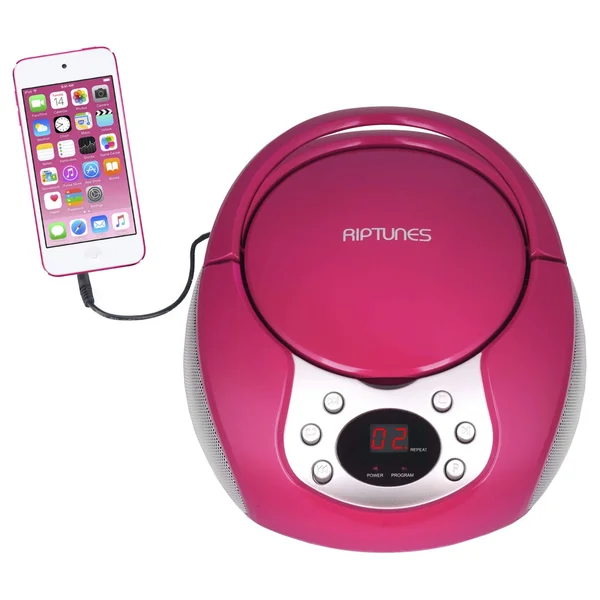 Riptunes CD Boombox w/ AM/FM Radio - Pink