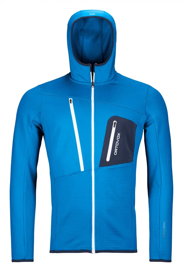 Ortovox Fleece Grid Hoody M Safety Blue