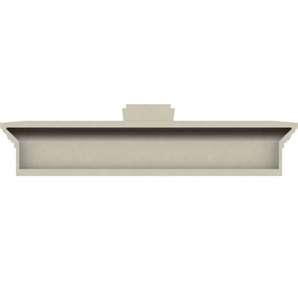 Ekena Millwork CRH06X32KA 32x22 Bottom Width x 35 1/2x22 Top Width x 6x22H x 1x22P Traditional Crosshead w/ Deco Keystone