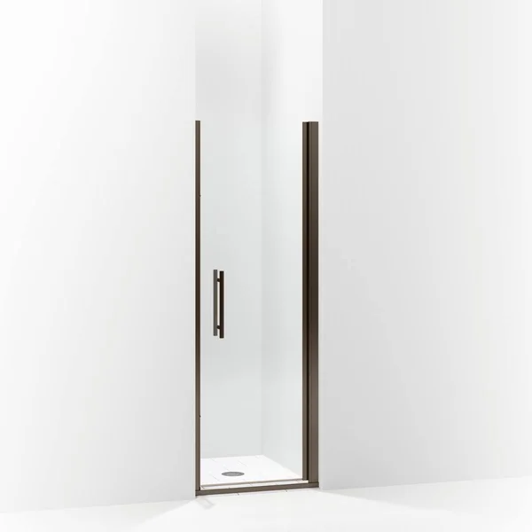 Sterling 5698-27adr-g05 Finesse Peak Frameless Pivot Shower Door with Clear Glass, 27-in W x 67-in H, Deep Bronze