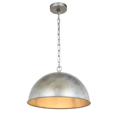 Nederland 1 - Light Single Dome Pendant Greyleigh Finish: Silver, Size: 10x22 H x 15x22 W x 15x22 D