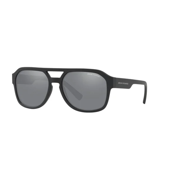 Armani Exchange AX4074S - 80786G Matte Black/Light Grey Mirror Black - 57 mm