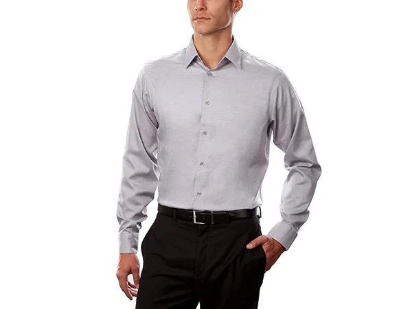 Calvin Klein Men's Dress Shirt Regular Fit Non Iron Stretch Solid