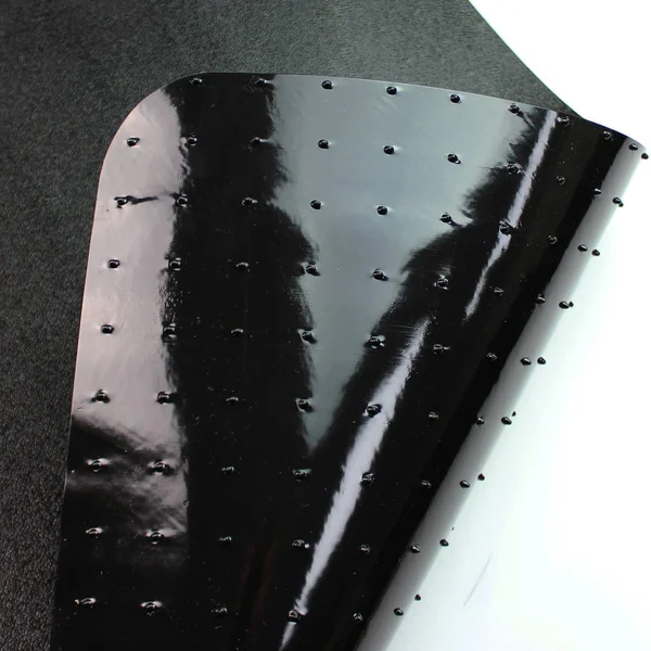 Advantagemat Black Vinyl Rectangular Chair Mat for Carpets - 48x22 x 60x22