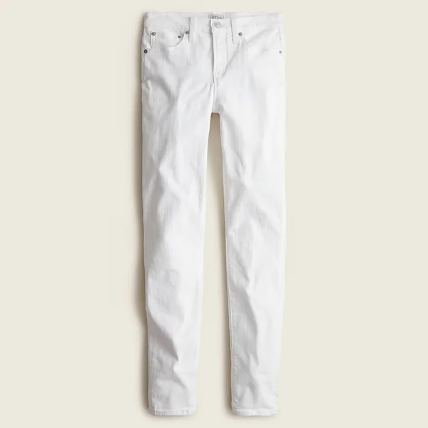 J.Crew Womens 9x22 High-Rise Toothpick Jean in White (Size 29)
