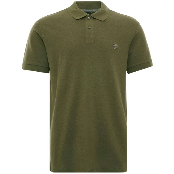 Paul Smith Organic Cotton-Pique Zebra Polo Shirt - Khaki, M2R-183KZ