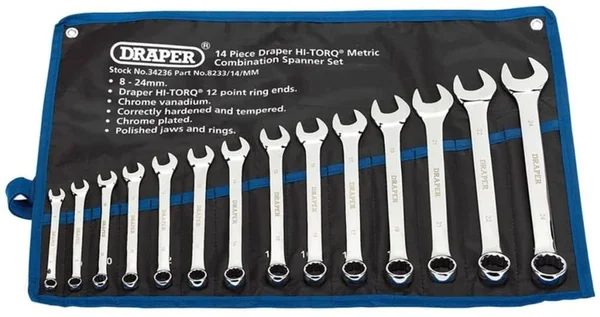 Draper 34236 Metric Combination Spanner Set (14 Piece)