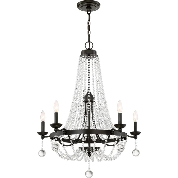Quoizel Livery 4 Light Chandelier, Western Bronze - LVY5004WT