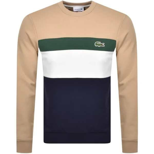 Lacoste Colour Block Sweatshirt Beige