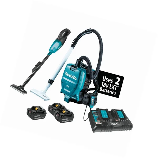Makita XT278PTX1 18V (5.0Ah) LXT Lithium-Ion Cordless 2-pc. Vacuum Combo Kit
